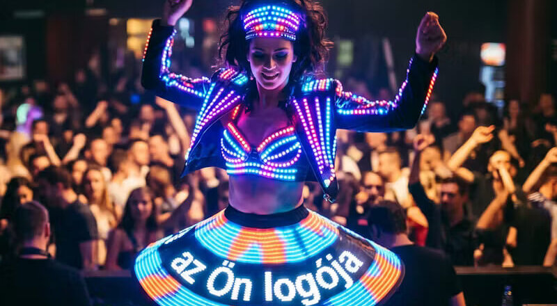 LOGO megjelenítés LEDes kosztümön